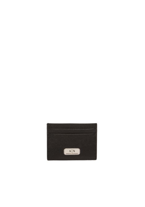 black logo card holder ARMANI EXCHANGE | 958053CC843-00020